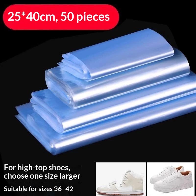 50 Stück PVC Transparent Sneaker Schrumpffolie Staubdicht Feuchtigkeitsdicht Anti-Oxidation Für Schuhsammler Aufbewahrung zu Hause