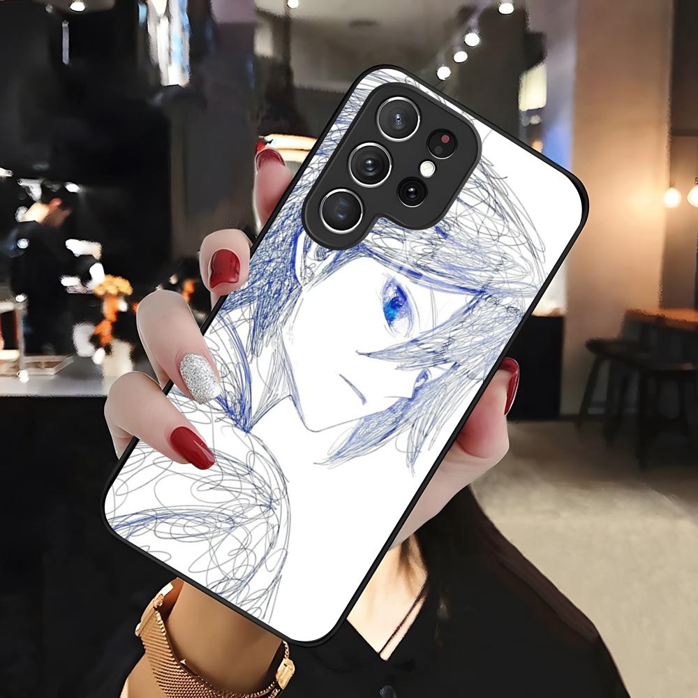 Sketch Anime Girl Phone Case For Samsung S26 S25 Edge Ultra 24 23 22 21 Ultra Plus Fe A55 56 15 4G 5G Glass Cover