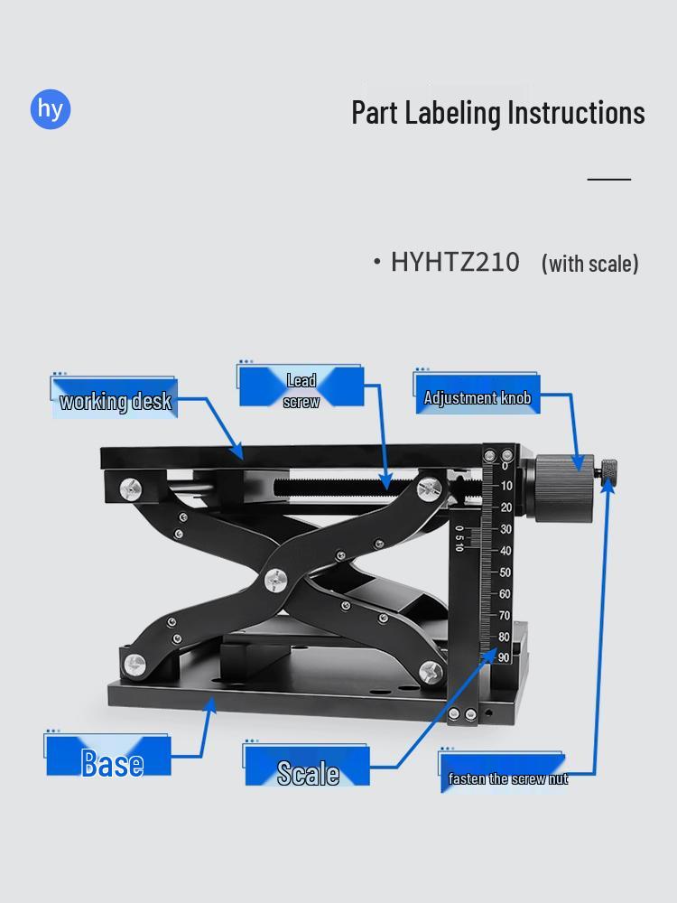 High-Precision Manual Lifting Platform Workbench for Laboratories - Free Shipping