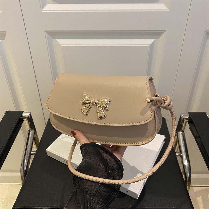 Underarm Bag Women's 2025 Spring New Trendy High-value Fashion Versatile Shoulder Messenger Bag Bow Saddle Bag