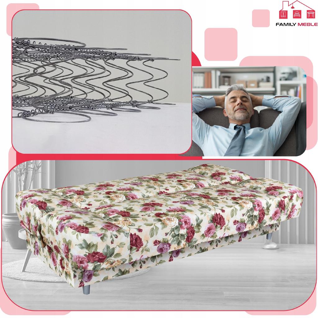 Divano letto Sara Print divano letto pieghevole bonell letto Family mobili