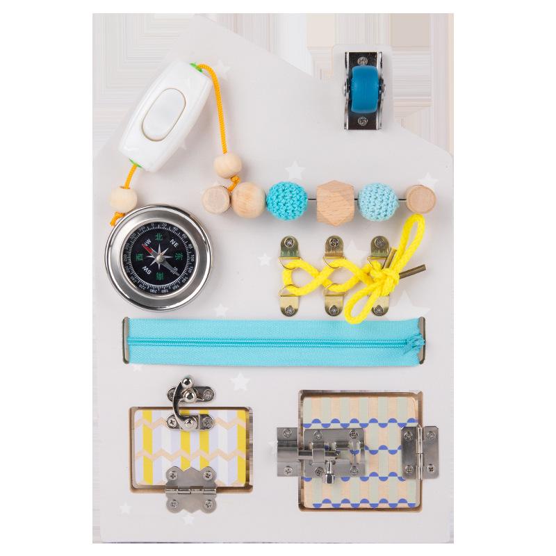 Children's Montessori Busy Block: Multifunctional Early Education Logic Training Board