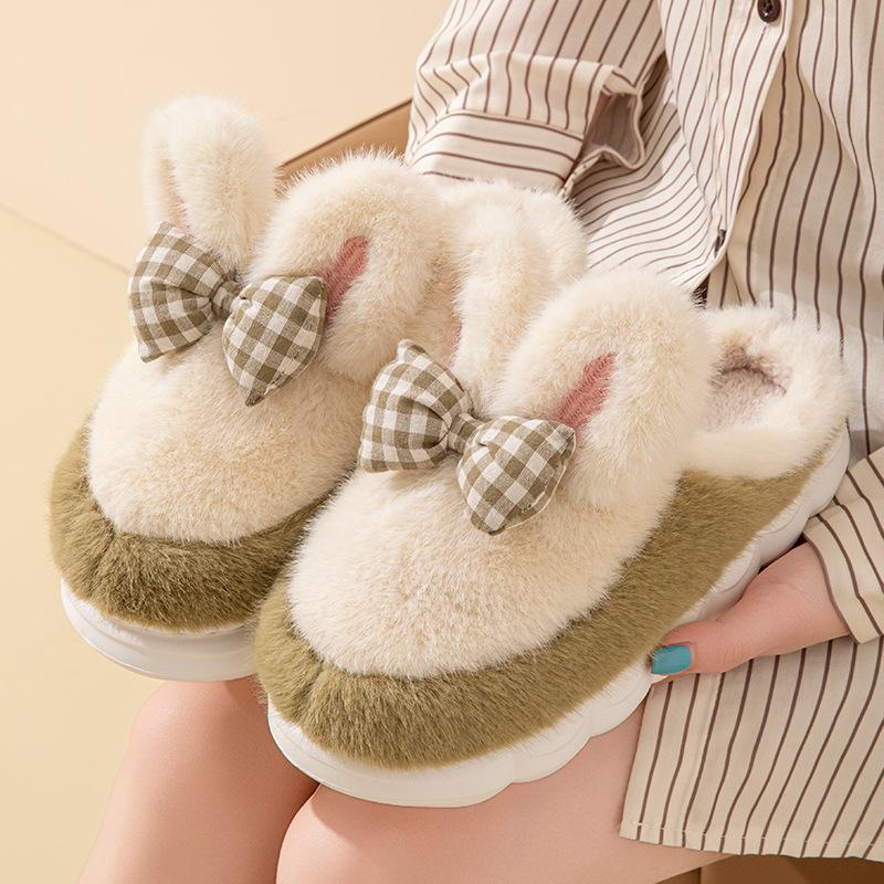 Cloud smiley face cotton slippers autumn and winter home household indoor cotton mop warm couple hair slippers