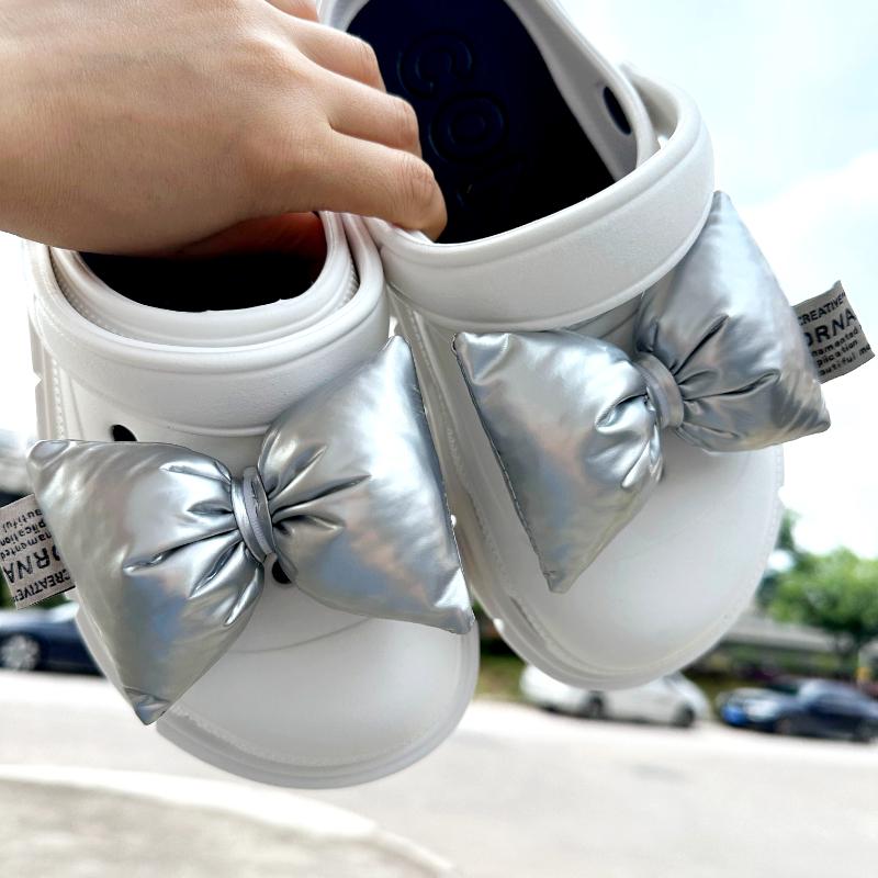 

fashion New Fashion Cute Shoe Charms Colorful Bow-Knot Charms For Clogs Accessories DIY Shoe Decoration Boys And Girls Party Gift