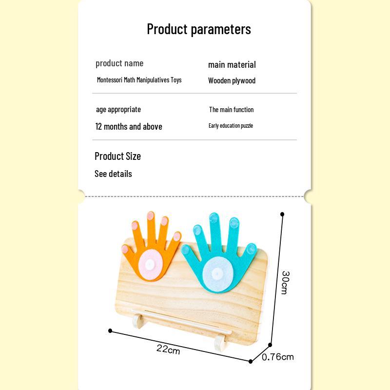 Montessori Finger Math Digital Learning Aid: Enhanced Addition & Subtraction Educational Toy for Children
