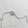Fashion and Luxurious Chain Female Bangles New In Round Blue Zircon Bracelet for Women Suitable for Daily Fine  Gifts