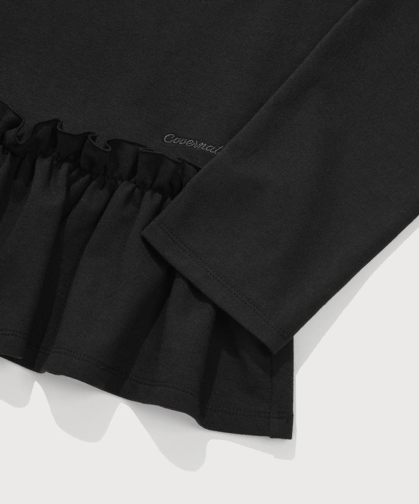 COVERNAT WOMAN Shirred Layered Jersey Dress Black