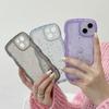 Glue Glitter Wave for IPhone16E Mobile Phone Case for Apple 15Promax Anti-fall 14 Protective Case