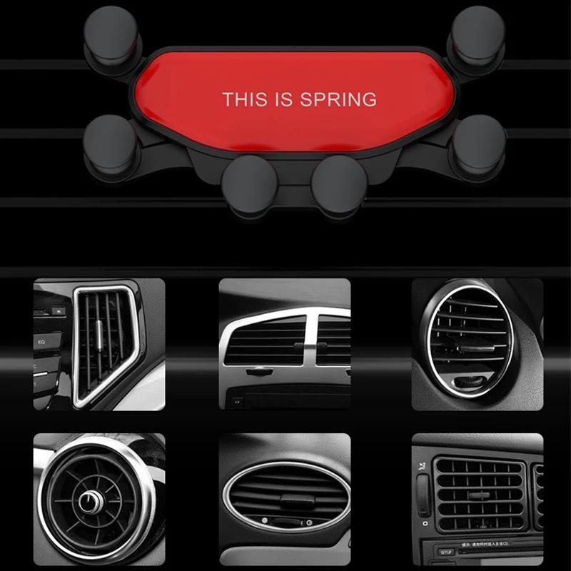 Universal Car Gravity Air Vent Phone Holder Bidirectional Horizontal Power Stand GPS Support For Samsung Xiaomi Auto Accessories