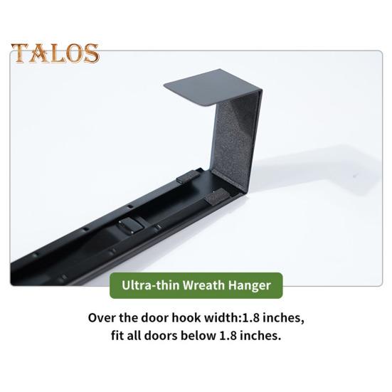 1/2 Stück verstellbarer Weihnachtskranz-Aufhänger, rostfrei, korrosionsbeständig, keine Bohrinstallation, ausziehbarer Türaufhänger, Aufbewahrungshaken