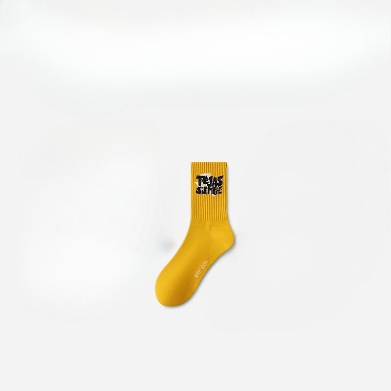 Men's Spring and Summer Pure Cotton Deodorizing Sweat Absorbing Sports Tube Socks