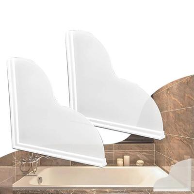 1/2 Adet Kaymaz Silikon Tabanlı Duş Sıçrama Koruması Su Geçirmez Kendinden Yapışkanlı Banyo Lavabosu