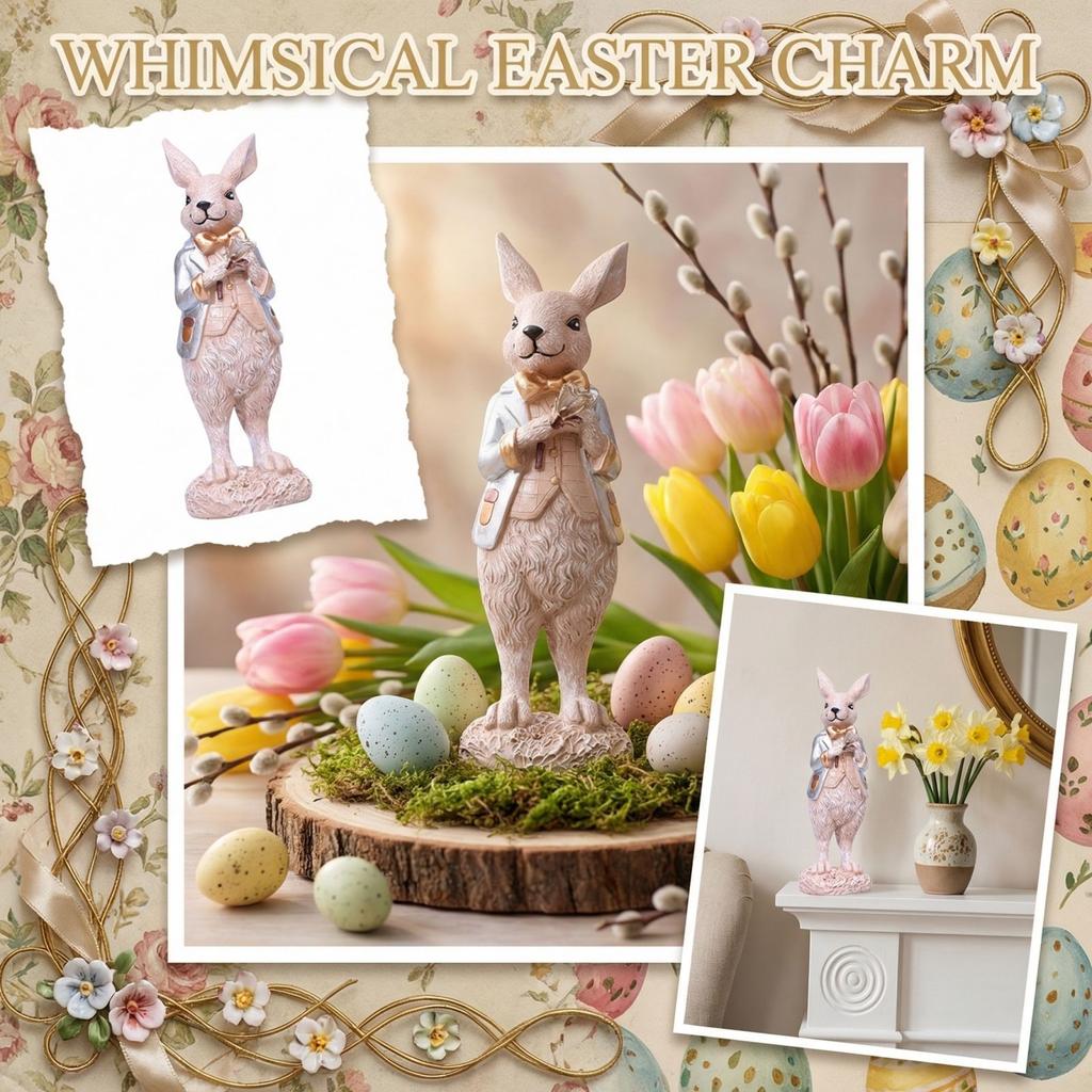 Easter Creative Cute Rabbits Resin Figurine