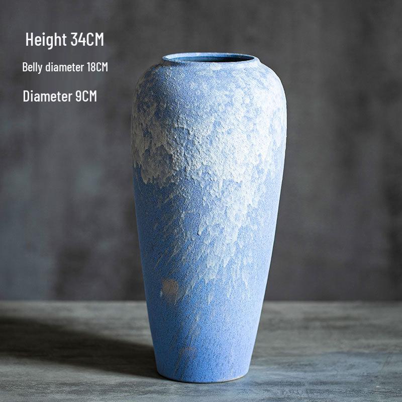 Moderne chinesische Keramikvase für Trockenblumen: Tischdekoration und Wohnzimmerdeko