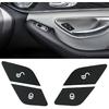 Car Door Lock Unlock Switch Button Decoration Sticker for Mercedes Benz C E S Class GLC W205 W213 X253 Vito W447 W222 Car Accessories (Black)
