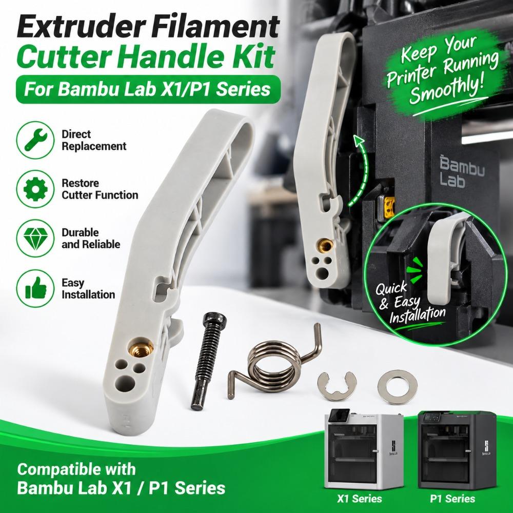 Screw Fastening 3D Printer Filament Cutter Lever for Bambu Lab X1/P1 Filament Change Cutting