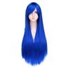 Long Straight Cosplay Wig Women Costume Party Black Red Ombre Heat Resistant Synthetic Hair Wigs