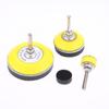 1/2/3Inch Hook And Loop Sanding Pad Kit 2Pcs With 1/4 Inches Shank Drill Attachment And Soft Foam Layer Buffering Pad