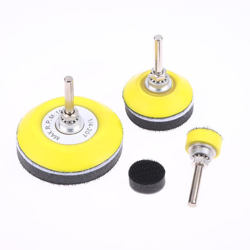 1/2/3Inch Hook And Loop Sanding Pad Kit 2Pcs With 1/4 Inches Shank Drill Attachment And Soft Foam Layer Buffering Pad