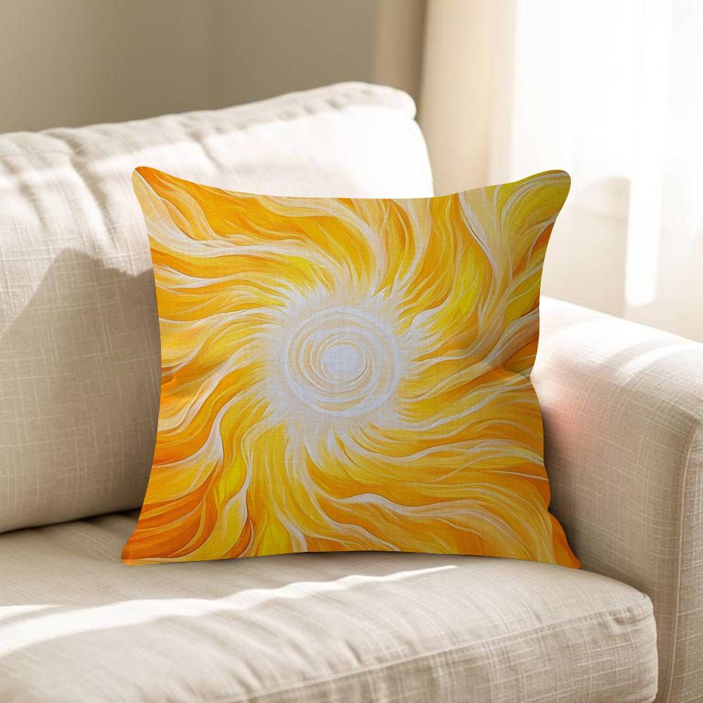 Lebhaftes Orange Kritzeleien Kissenbezug Toon Geschenk Kissenbezug Schlafzimmer Zuhause Sofa Stuhl Sitz Dekor Kissenhülle