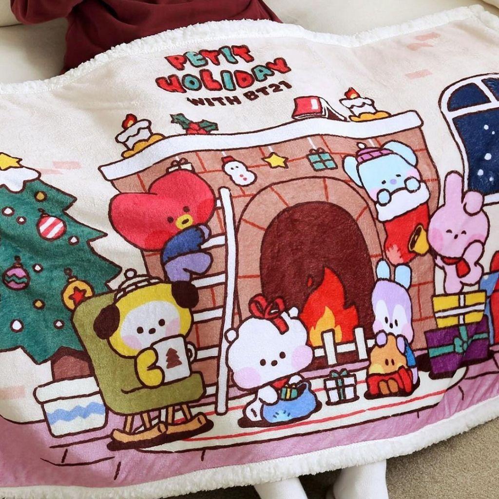 

BT21 minini Blanket PETIT HOLIDAY, EVERYDAY, Official Authentic Goods, KPOP, KBeauty, бесплатные образцы Holiday
