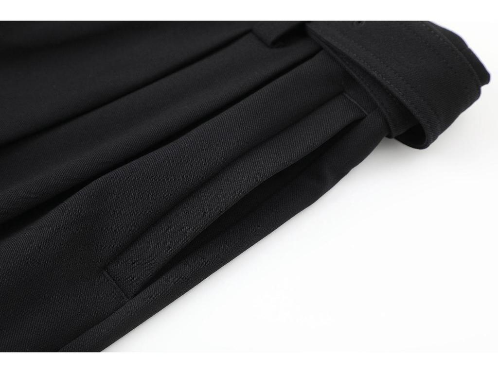 2025 Winter Black High-Waist Slimming Straight Pants for Women