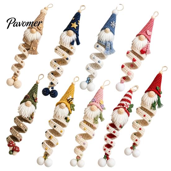 Parent Child Interaction Activities DIY Crochet Gnome Ornament Kit, Christmas Theme Soft Knitted Craft Thanksgiving Handmade Gift Sets Set,
