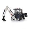Alloy Diecast Excavator 1:50 4 Wheel Shovel Loader Two-way Forklift   Backhoe Loader Truck Model For Kids Gift Toys