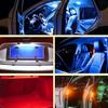 Auto Interior Decoration Lamp T10 W5W 5050 Atmosphere Car Light 12V RGB 12LED Blub with Remote Controller Colorful Reading Lamp