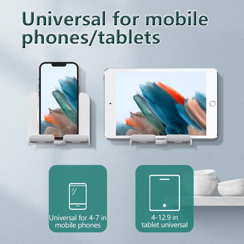 Wall Mount Cell Phone Holder Angle Adjustable Mobile Phone Stand For Bathroom Bedroom Kitchen Wall Sticker For Iphone Samsung