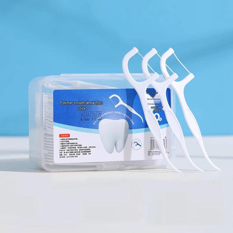 Family Pack Ultra-Fine Disposable Floss Picks: Individually Wrapped Toothpick Floss for Home Teeth Cleaning