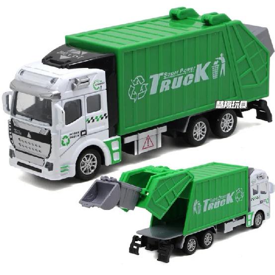 

1:32 Garbage Truck Toy Car As Birthday Present Juguete Educational Clean Trash Car Kids Toys Gifts Free
