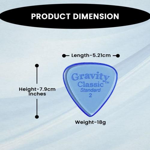 GRAVITY GUITAR PICKS Classic -Standard- GCLS2P 2.0mm Blue Picks