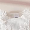 Set Abito da Battesimo Senza Maniche con Pizzo Floreale e Fascia per Bambina 2025