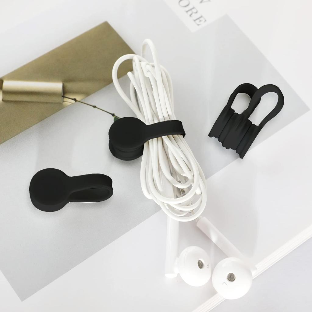 Cable Clips Cable Holders Black New Magnetic Cord Clips Cord Holders Cord Hooks Magnetic Retractable Cord Management USB Cable Earphone Cable