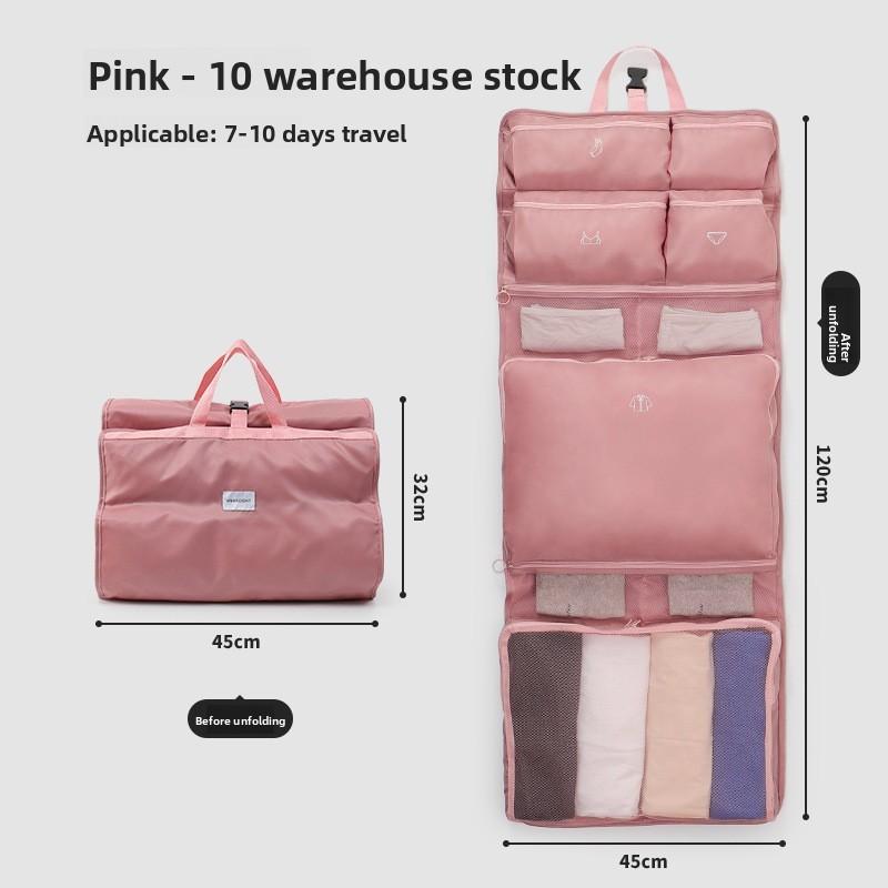Travel Organizer Bag With Multiple Compartments For Lingerie And Clothing Storage In Bedroom