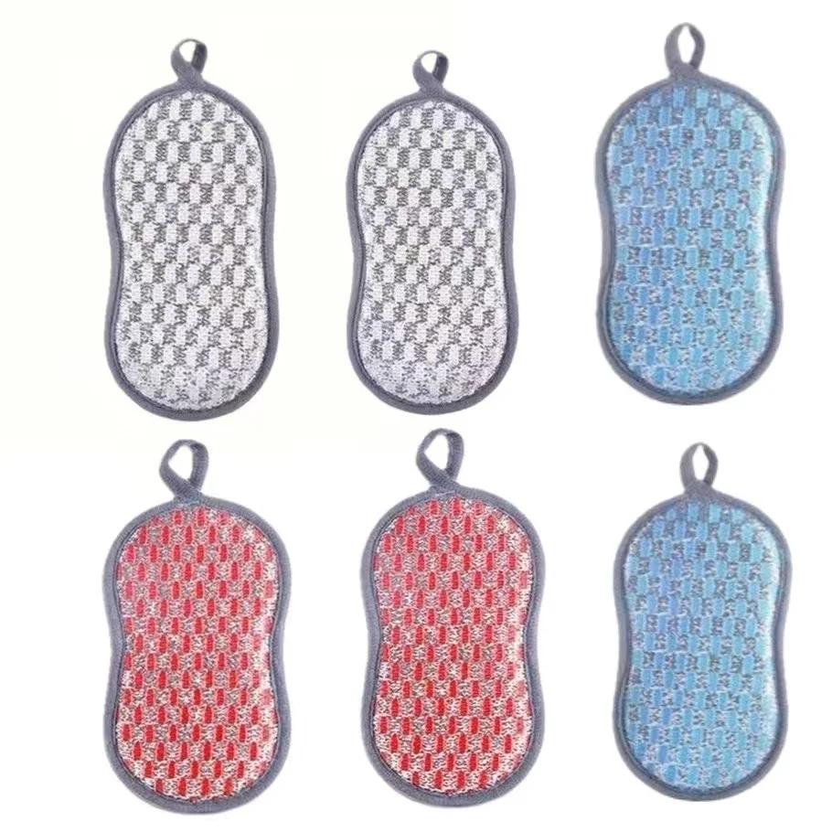 Kitchen Cleaning Sponge Double Sided Sponge Scrubber Sponges For Dishwashing Scouring Pad Dish Cloth Kitchen Cleaning Tools