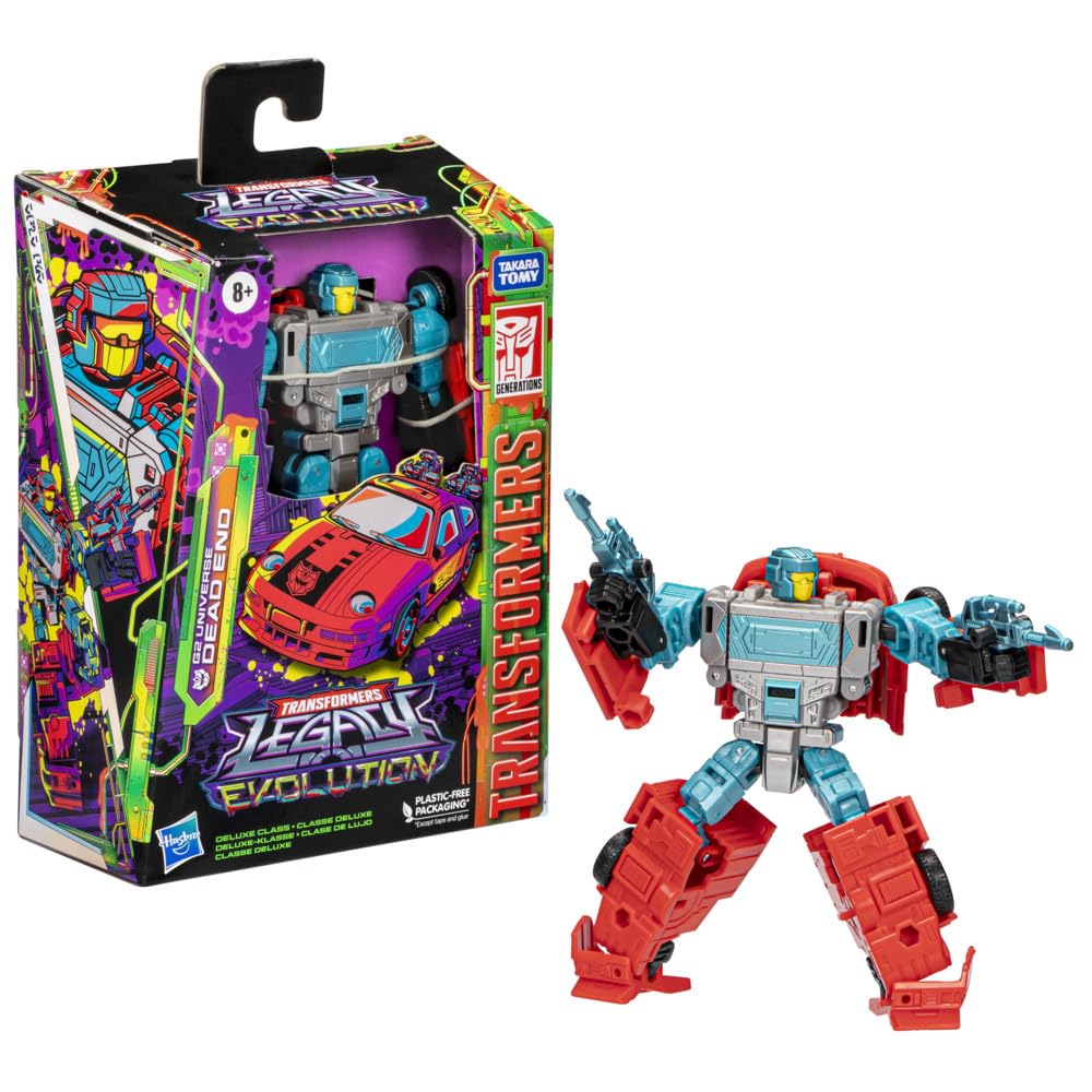 Hasbro Transformers Generations Legacy Evolution Deluxe Class Action Figure G2 Universe Dead End 14cm, F7515, Black/White