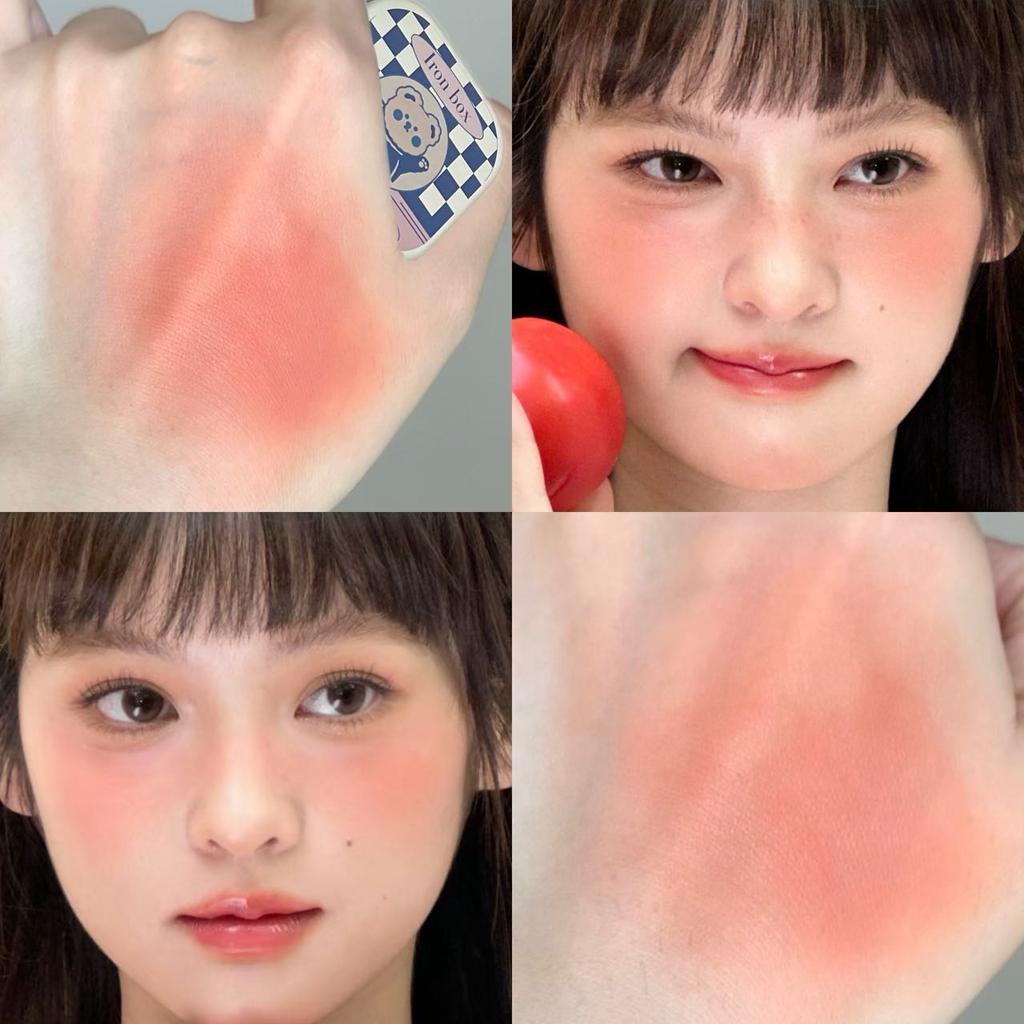 HERORANGE Low-Saturation Matte Blush Single Color Blush Palette, Soft and Smooth Texture, Fine and Non-Flaky, Easy To Apply, Long-Lasting Color