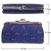 Indenya Inden Wallet Nagomi Parent and Child Clasp Coin Purse [7501 Navy X RedBlack Dragonfly Design]