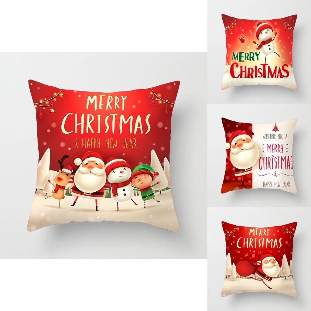 Gemütlicher Weihnachts-Weihnachtsmann-Kissenbezug für Sofa-Schlafzimmer-Dekor