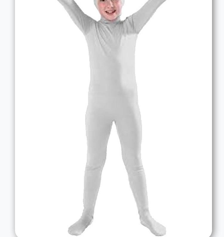 Spider-Man Fluoreszierender Zentai Halbkopf-Bodysuit Jumpsuit für Bühnenauftritt