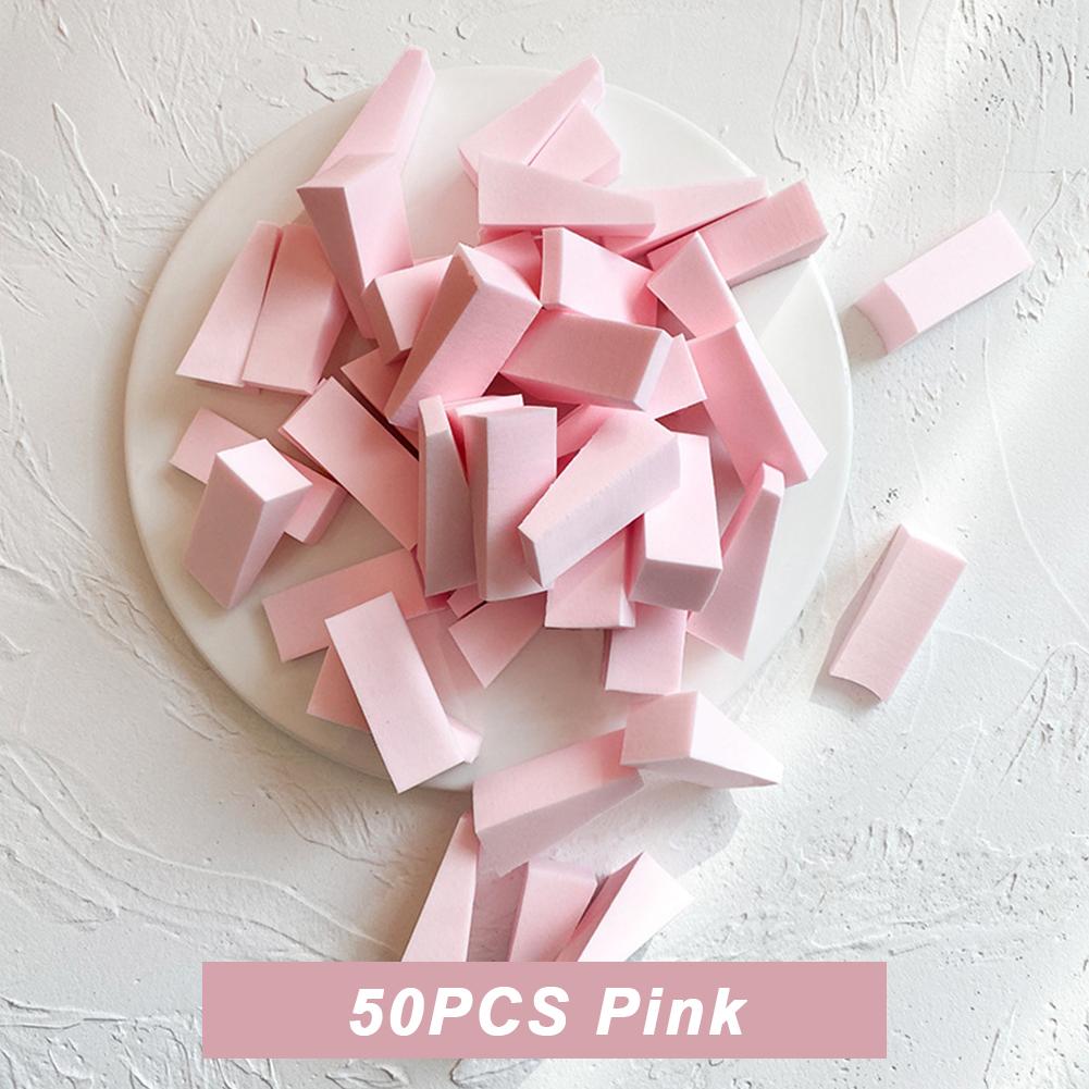 

50 шт. Смешанные цвета Губка для ногтей Треугольный мягкий инструмент DIY Гель-лак Живопись Поролоны Цвет Тень Макияж Губка 50PCS Pink