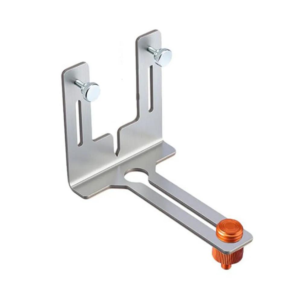 Professional Stainless Steel Level Bracket LBracket with 360 Degree Pivoting Adjustable Mount for Tool Stability