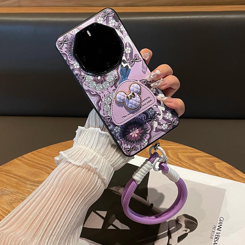 Semicircular Xiaoqi Bracket Is Suitable for Huawei Mate11rs Extraordinary Master Mobile Phone Case Mate11rs Porsche Portable Lanyard 11rs Leather 