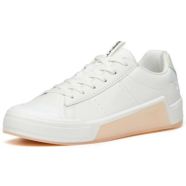 New Anta Life Collection Lightweight Low Top Skateboard Shoes Women's White Orange 122148072-1