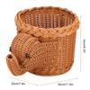 Cartoon Elefantenform Rattan Brot Obst Snacks Aufbewahrungskörbe Lebensmittel Servierkörbe(Braun)