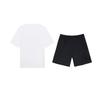 Li Ning Graffiti Logo Printed Fashion Trendy Design Versatile Round Neck Pullover Short Sleeve T-Shirt Casual Sports Set AHSUB03-2+YKSV147-2