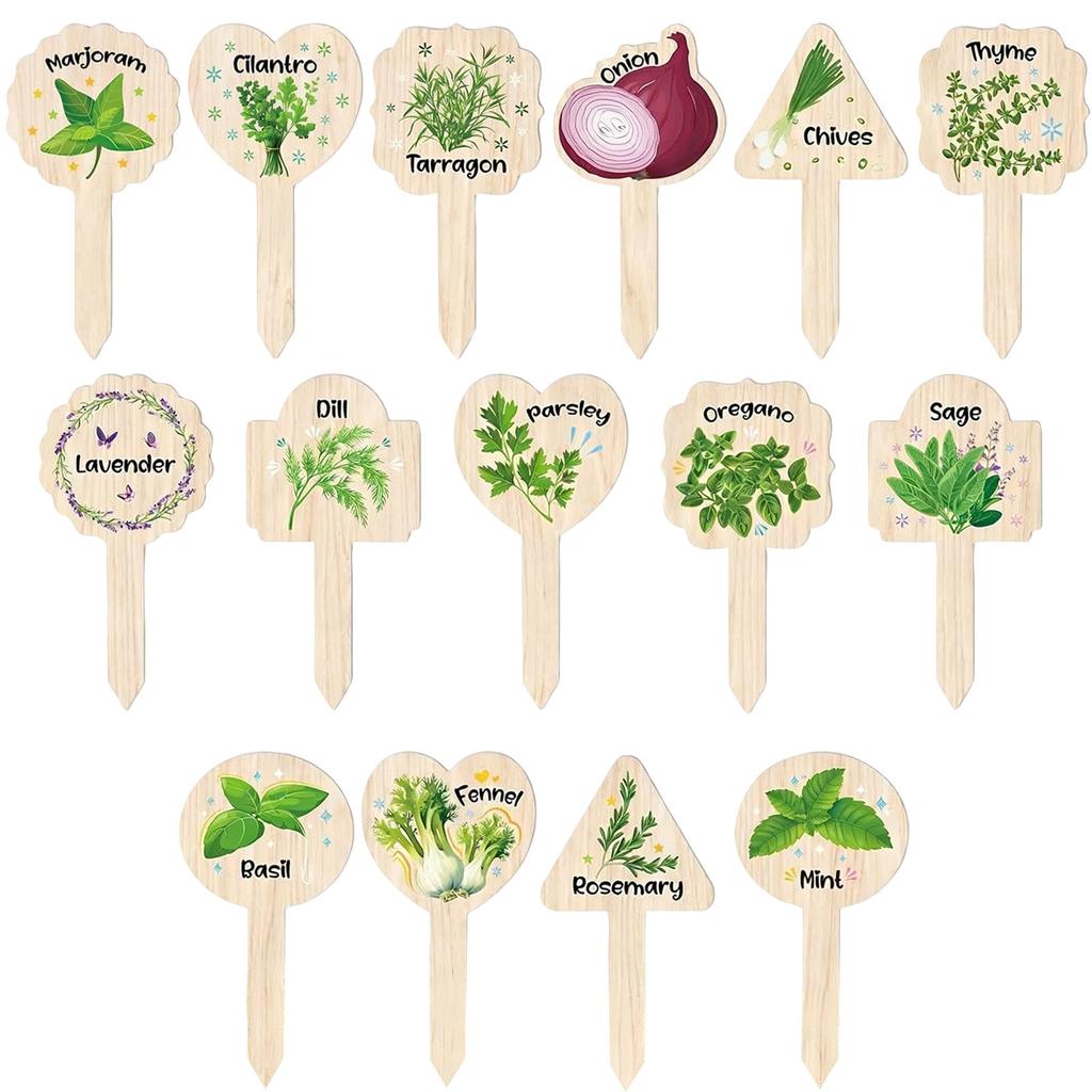 Plant Label Identification Set, 15 Garden Identification Signs, Outdoor Garden Plant Labels, Plant Labels