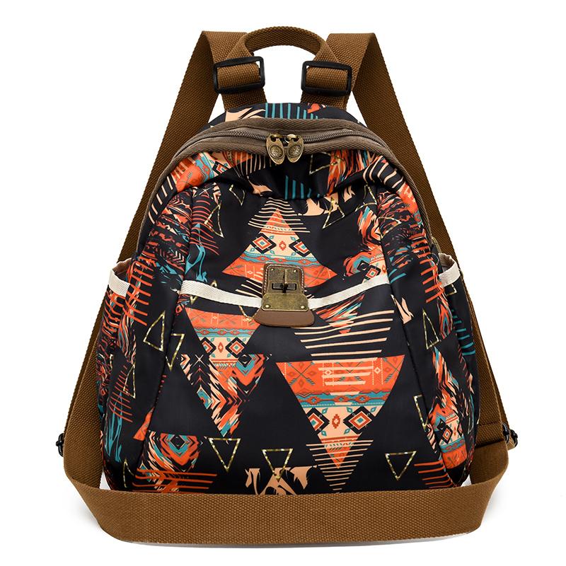 Commuter Backpack Women's Printed Backpack Travel Bag